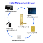 मुफ्त प्रबंधन सॉफ्टवेयर प्रणाली के साथ सोने का रंग Mifare होटल कुंजी कार्ड दरवाजा ताले