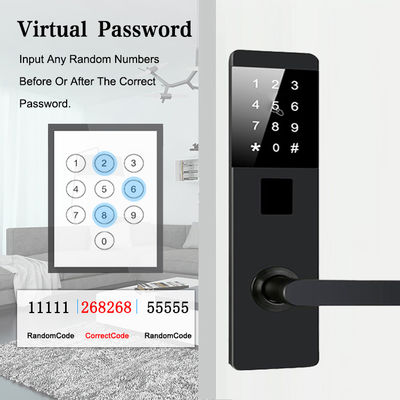 एल्यूमीनियम मिश्र धातु TTlock पासवर्ड अपार्टमेंट होम ऑफिस के लिए इलेक्ट्रॉनिक स्मार्ट डोर लॉक