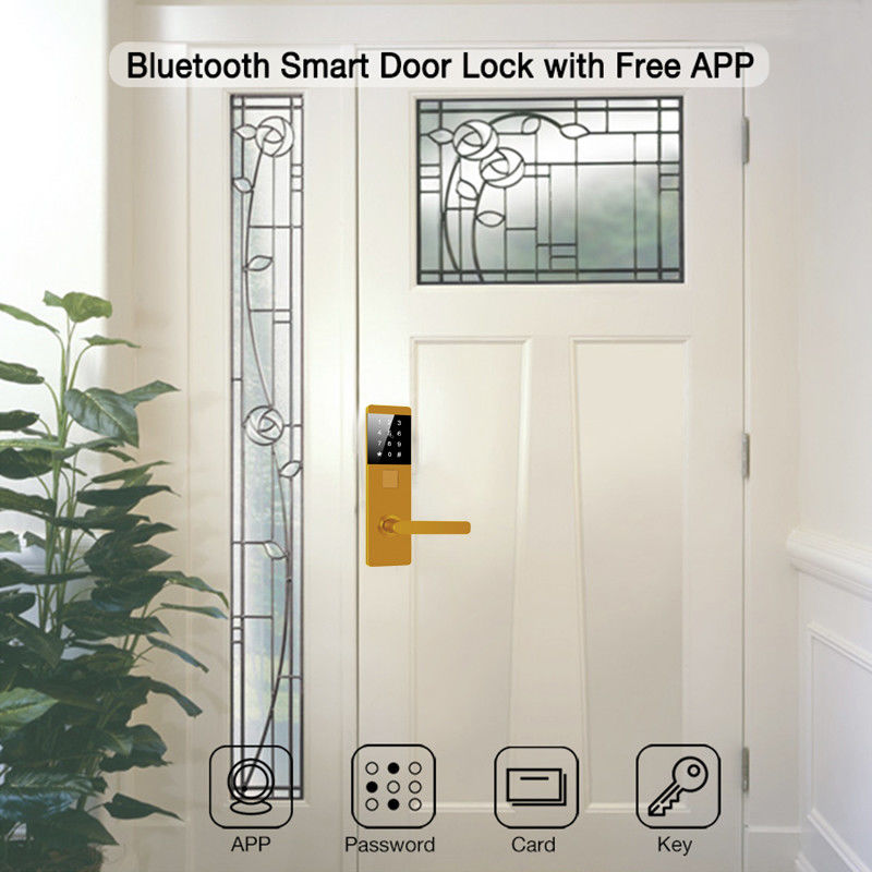 एल्यूमीनियम मिश्र धातु TTlock पासवर्ड अपार्टमेंट होम ऑफिस के लिए इलेक्ट्रॉनिक स्मार्ट डोर लॉक